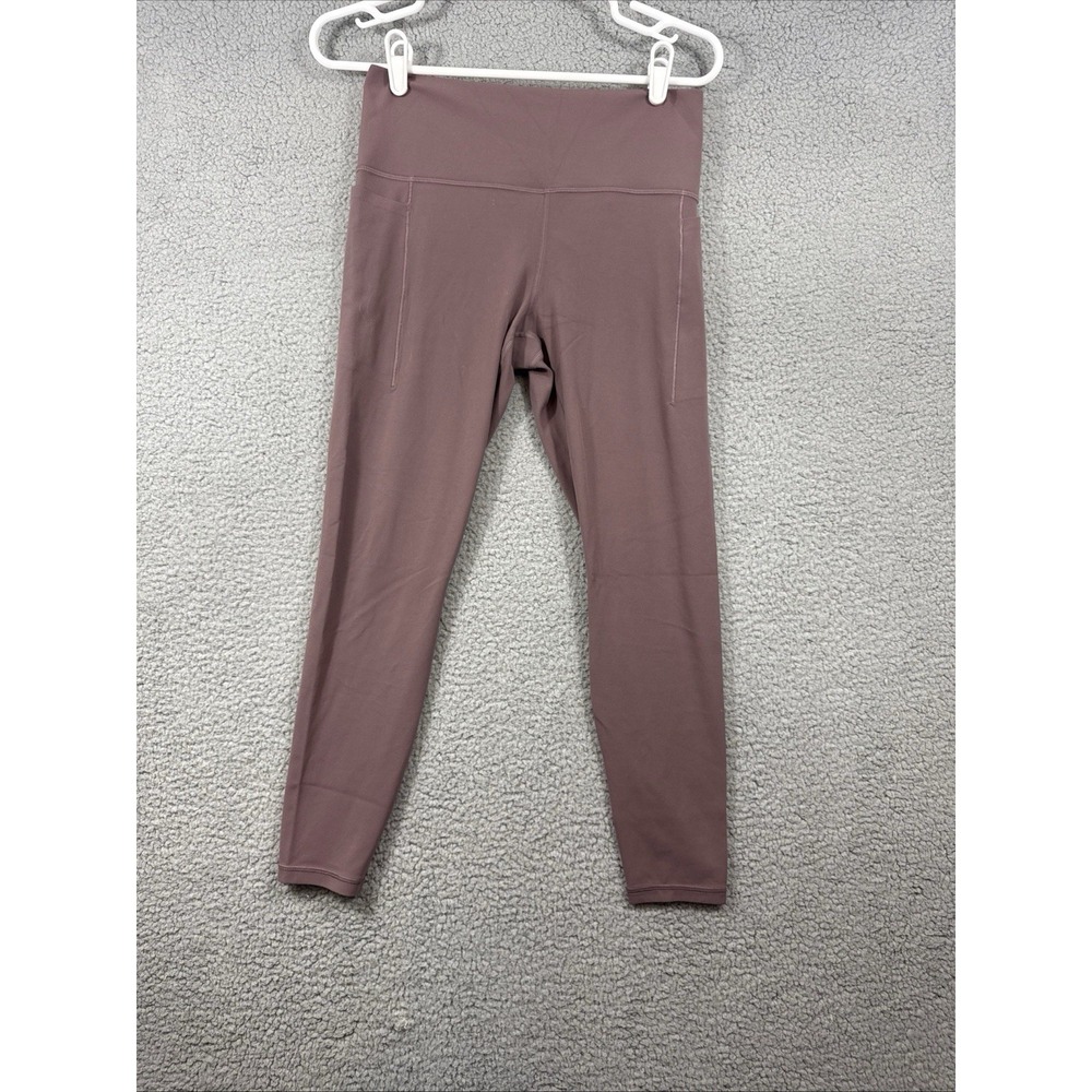 Athleta Transcend Stash Tight Womens L Pants Mauve Leggings Athletic Pockets